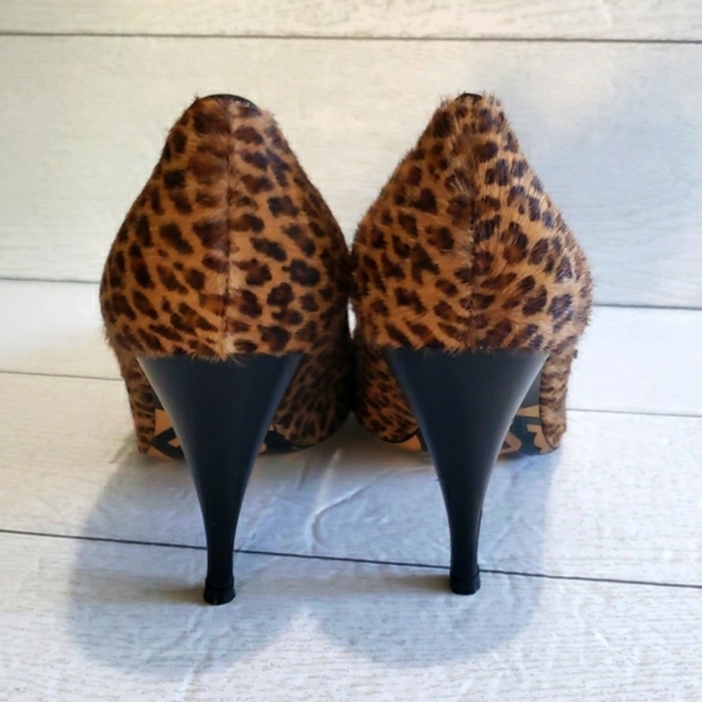Fendi animal print real hair classic pump stiletto heels 39.5 - Picture 4 of 9
